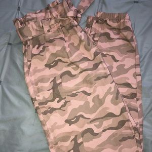 missguided pink camo pants